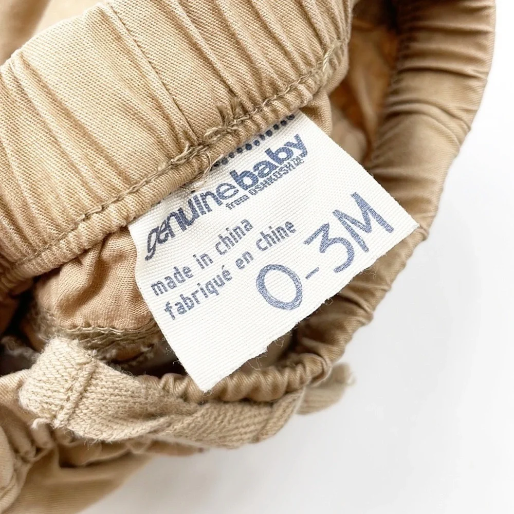 OshKosh B’gosh baby boys tan pull on pants
